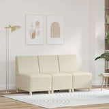 Modular Sofa Unit Armless 3 pcs Cream 55 x 74 x 82 cm 3399812