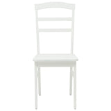 Dining Chair 2 pcs White Solid Rubber Wood 42020498