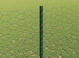Welded Wire Fence 100 x 1.4 m PVC-Coated Steel Green 3336798
