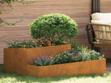 Garden Planter Brown 80 x 80 x 50 cm Weathering Steel 873584
