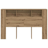 Headboard Cabinet Artisan Oak 160x18.5x103.5 cm Engineered Wood 856883