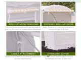 2.5 x 2 x 2 m Polytunnel Greenhouse, Walk-in Green House for Garden with Mesh Windows, Galvanised T3398P313649