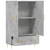 Highboard Concrete Grey 69.5x31x115 cm Engineered Wood 828224