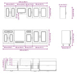 8 Piece Kitchen Cabinet Set Kalmar White Engineered Wood 3314821