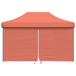 Foldable Party Tent Pop-Up with 4 Sidewalls Terracotta 4004981