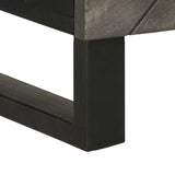 ZNTS Bedside Cabinet Black 50x33x60 cm Solid Wood Mango 4017695