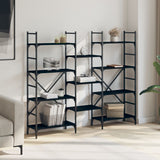 Bookshelf Black Engineered Wood Tall Bookshelf Rectangular 838873
