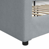 Day Bed without Mattress Light Grey 90x190 cm Single Fabric 354124
