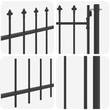Fence Gate Boxtel Grey 103 x 175 cm Powder-Coated Steel 42008880