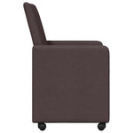 Dining Chairs 2 pcs Dark brown 57 x 66 x 94 cm Fabric 42017811