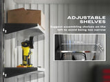Metal Garden Shed, Outdoor Lean-to Shed for Tool Motor Bike, with Adjustable Shelf, Lock, Gloves, T3398P323861