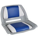 Boat Seats 2 pcs Foldable Backrest Blue-white Pillow 41x51x48cm 279102