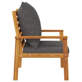 Garden Sofa Chair 2pcs with Cushion Solid Wood Acacia 366376