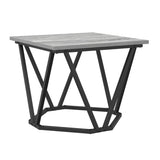 ZNTS Side Tables 3 pcs Grey Sonoma Engineered Wood 868282