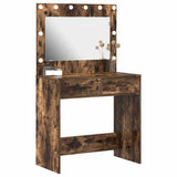Dressing Table Smoked Oak 78.5 x 41 x 135 cm Engineered Wood 865032