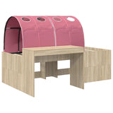 Bed with Tunnel 3 pcs Sonoma Oak and Pink Engineered Wood 3423674