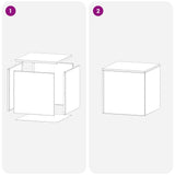 Plant Stand 2 pcs Silver 40 x 40 x 40 cm Steel 8012525