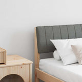 Upholstered Headboard Dark Grey 180 cm Solid Pine Wood 879215