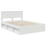 Bed Frame with Headboard White 140 x 200 cm Engineered wood 3407877