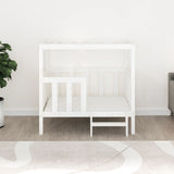 Dog Bed White 105.5x83.5x100 cm Solid Wood Pine 822388