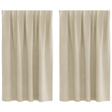 Blackout Curtains 2 pcs Cream 140 x 140 cm Velvet 4107183