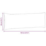 Sofa Pillows 2 pcs Dark Grey 120 x 40 cm Fabric 42013813