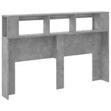 LED Headboard Concrete Grey 160x18.5x103.5 cm Engineered Wood 837354