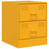 Bedside Cabinets 2 pcs Yellow 34.5x39x44 cm Steel 841626