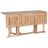 7 Piece Folding Outdoor Dining Set Solid Teak Wood 44661