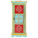 Hand Painted Highboard 40x30x90 cm Solid Mango Wood 323536