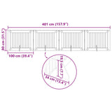 Dog Gate with Stands 4 pcs Grey Sonoma 100 x 80 cm 892064