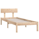 Bed Frame Natural Wood Solid Pine Wood Single Durable Bed Frame 810132