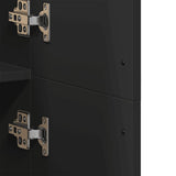 Highboard Black 70x35x180 cm Engineered Wood 3276659