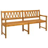 Outdoor Bench Natural 180 x 55.5 x 90 cm Solid Acacia Wood 42028084