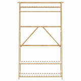 Clothes Rack with Shelves 110x40x180 cm Bamboo 4008925