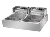 EH82 2500W 220-240V 12.7QT/12L Stainless Steel Double Cylinder Electric Fryer UK 08862124