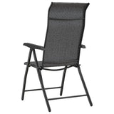 Folding Garden Chairs 8 pcs Grey Poly Rattan 3270613