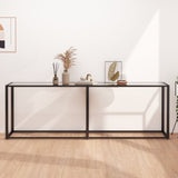 Console Table Transparent 220x35x75.5cm Tempered Glass 331690