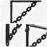 Wall Shelf Brackets 12 pcs Black 14.5 x 14.5 x 3 cm Steel 42038926
