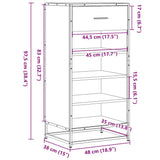 Shoe Rack Sonoma Oak 48x38x97.5 cm Engineered Wood 849210