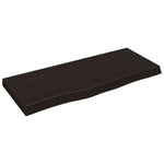 Table Top Dark Brown 100x40x cm Treated Solid Wood Oak 3156427