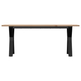 Coffee Table Y-Frame 110x40x45 cm Solid Wood Pine and Steel 3282711