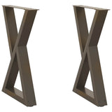 Dining Table Legs 2 pcs Natural Steel 50x cm Steel 4012719