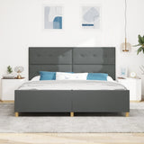 ZNTS Bed Frame Dark Grey 200x200 cm Fabric 3344754