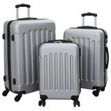 Suitcase with Lock 3 pcs Silver 50 x 31 x 78 cm ABS Plastic 42006237