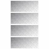 Stair Tread Rectangular 4 pcs Silver 100 x 40 cm Aluminium 4104340