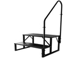 RV Step Stool, 2 Step, Hot Tub Steps with Handrail, Portable Pool, 660Lbs Heavy Duty 26559003