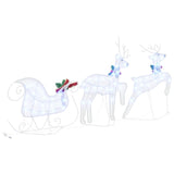 LED Reindeers 3 pcs Cold White Fabric 42012986