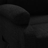 Recliner Chair Black Fabric 342421
