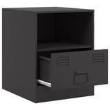 Bedside Cabinet Black 34.5x39x44 cm Steel 841751